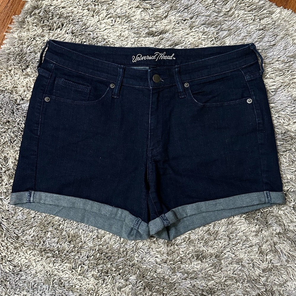 Universal Threads dark wash shorts